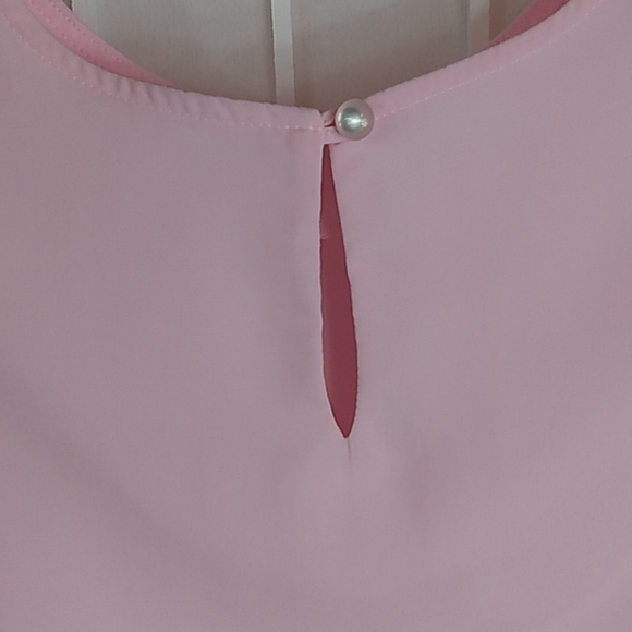 🎃 Bonworth sleeveless, pink sheer blouse - Picture 4 of 6